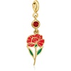 image:imageRossSimons JuneCultured Pearl  Birthstone Rose Charm With Enamel in 18kt Gold Over Sterling