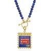 image:imageRossSimons Lapis and Multicolored Enamel London DoubleDecker Stamp Charm in 18kt Gold Over Sterling