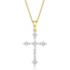 image:imageRossSimons 025 ct tw Diamond Gothic Cross Pendant Necklace in 14kt Yellow GoldDiamond