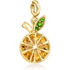 image:imageRossSimons 300 Carat Citrine Orange Charm With Chrome Diopside in 18kt Gold Over Sterling
