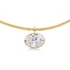 image:imageRossSimons 900 Carat BezelSet Oval CZ Pendant Necklace in 18kt Gold Over SterlingCubic Zirconia