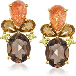 image:imageRossSimons Sunstone and 250 ct tw MultiGemstone Earrings in 18kt Gold Over Sterling