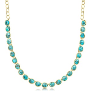 image:imageRossSimons Turquoise Necklace in 18kt Gold Over Sterling 18 inches
