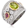 image:imageRossSimons 360 ct tw MultiGemstone Ring in Sterling Silver and 14kt Yellow GoldPeridot