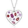 image:imageRossSimons 300 ct tw MultiGemstone Heart Pendant Necklace in Sterling Silver 18 inches