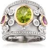 image:imageRossSimons 360 ct tw MultiGemstone Ring in Sterling Silver and 14kt Yellow GoldPeridot