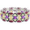 image:imageRossSimons 5235 ct tw MultiGemstone and Black Enamel Bracelet in Sterling SilverAmethyst