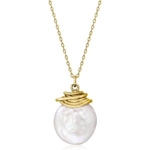 image:imageRossSimons 13mm Cultured Baroque Coin Pearl Pendant Necklace180 Inches