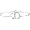 image:imageRossSimons 010 ct tw Pave Diamond InterlockingCircle Bracelet in Sterling SilverDiamond