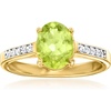 image:imageRossSimons 160 Carat Peridot Ring With 10 ct tw LabGrown Diamonds in 18kt Gold Over SterlingDiamond