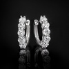 image:imageRossSimons 100 ct tw LabGrown Diamond 5Stone Hoop Earrings in 14kt White Gold