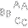 image:imagePure Collection by RossSimons Diamond Initial Stud Earrings in Sterling Silver