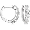 image:imageRossSimons 100 ct tw LabGrown Diamond 5Stone Hoop Earrings in 14kt White Gold