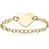 image:imageRossSimons Italian 10kt Yellow Gold Heart CableChain RingNo Gemstone