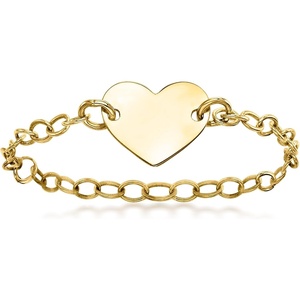 image:imageRossSimons Italian 10kt Yellow Gold Heart CableChain RingNo Gemstone