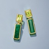 image:imageRossSimons 550 ct tw Emerald and 230 ct tw Peridot Drop Earrings in 18kt Gold Over Sterling