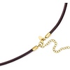 image:imageRossSimons Italian Brown Leather Cord Necklace With 18kt Gold Over Sterling 18 inches