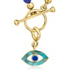 image:imageRossSimons Turquoise and Blue Enamel Evil Eye Charm in 18kt Gold Over Sterling