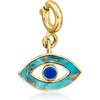 image:imageRossSimons Turquoise and Blue Enamel Evil Eye Charm in 18kt Gold Over Sterling
