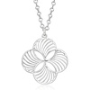 image:imageRossSimons Zina Sterling Silver Quatrefoil Fan Pendant Necklace 18 inches