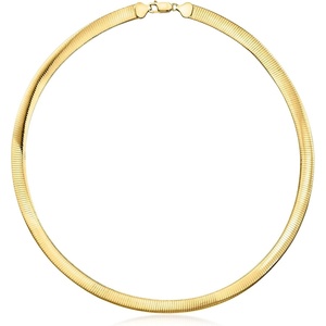 image:imageRossSimons Italian 8mm 14kt Yellow GoldPlated Omega NecklaceNo Gemstone