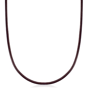 image:imageRossSimons Italian Brown Leather Cord Necklace With 18kt Gold Over Sterling 18 inches
