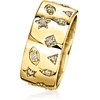 image:imageRossSimons Italian 14kt Yellow GoldPlated MixedShape Ring With 10 ct tw CzsCubic Zirconia