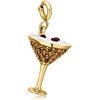 image:imageRossSimons Tiger Eye Espresso Martini Charm With Enamel in 18kt Gold Over Sterling