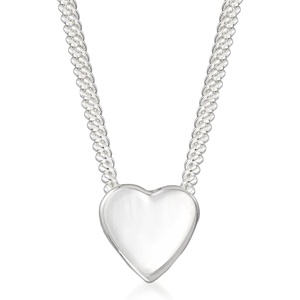 image:imageRossSimons Zina Sterling Silver Contemporary Mini Heart Necklace 165 inches