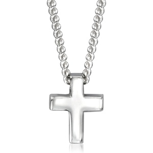 image:imageZina Sterling Silver Contemporary Mini Cross Necklace 17 inches