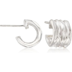 image:imageZina Sterling Silver Desert Wave Small Hoop Earrings