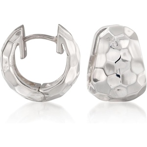 image:imageZina Sterling Silver Sahara Hammered Hoop Earrings
