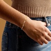 image:imageRossSimons Italian 10kt Yellow Gold Alternating Rectangular and Paper Clip Link Braceletno gemstone
