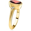 image:imageRossSimons 14kt Yellow GoldPlated Ring With Simulated Garnet and CzsNo Gemstone