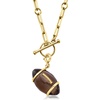 image:imageRossSimons 2000 Carat Smoky Quartz Football Charm in 18kt Gold Over Sterling