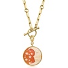 image:imageRossSimons Italian Orange Shell Crescent Moon Cameo Charm in 18kt Gold Over Sterling