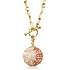 image:imageRossSimons Italian Orange Shell Sun Cameo Charm in 18kt Gold Over Sterling
