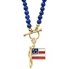 image:imageRossSimons MotherOfPearl and 230 ct tw Ruby American Flag Charm With Blue Enamel in 18kt Gold Over Sterling