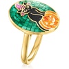 image:imageRossSimons MultiGemstone Halloween Cat and Pumpkin Mosaic Ring in 18kt Gold Over SterlingAmethyst