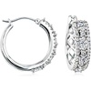 image:imageRossSimons 290 ct tw CZ Hoop Earrings in Sterling Silver