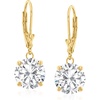 image:imageRossSimons 625 ct tw CZ Drop Earrings in 18kt Gold Over Sterling