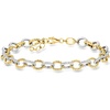 image:imageRossSimons Charles Garnier Elise 210 ct tw CzLink Bracelet in Sterling Silver and 18kt Gold Over Sterling 7 inches