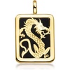 image:imageRossSimons Onyx Dragon Charm in 10kt Yellow Gold