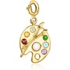 image:imageRossSimons Opal and 28 ct tw MultiGemstone Painters Palette Charm in 18kt Gold Over Sterling