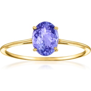 image:imageRossSimons 130 Carat Oval Tanzanite Ring in 14kt Yellow GoldTanzanite