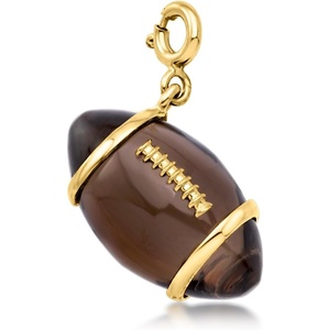 image:imageRossSimons 2000 Carat Smoky Quartz Football Charm in 18kt Gold Over Sterling