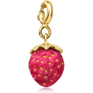 image:imageRossSimons 525 Carat Ruby Strawberry Charm With Yellow Enamel in 18kt Gold Over Sterling