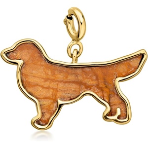 image:imageRossSimons Brown Jasper Golden Retriever Charm in 18kt Gold Over Sterling