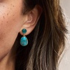 image:imageRossSimons Turquoise and 360 ct tw Green Quartz Drop Earrings in 18kt Gold Over Sterling