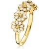 image:imageRossSimons 010 ct tw Yellow Sapphire and White Enamel Flower Ring in 18kt Gold Over SterlingSapphire